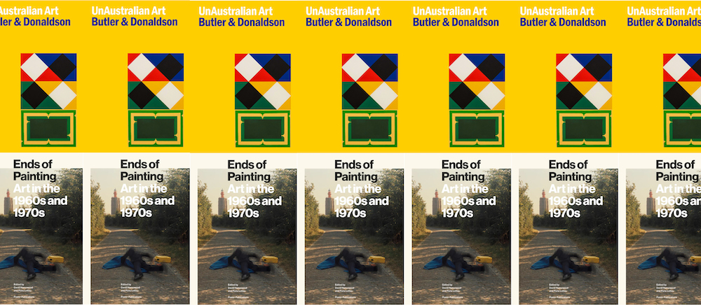 Tiles of book covers for 'UnAustralian Art' and 'Ends of Painting'.