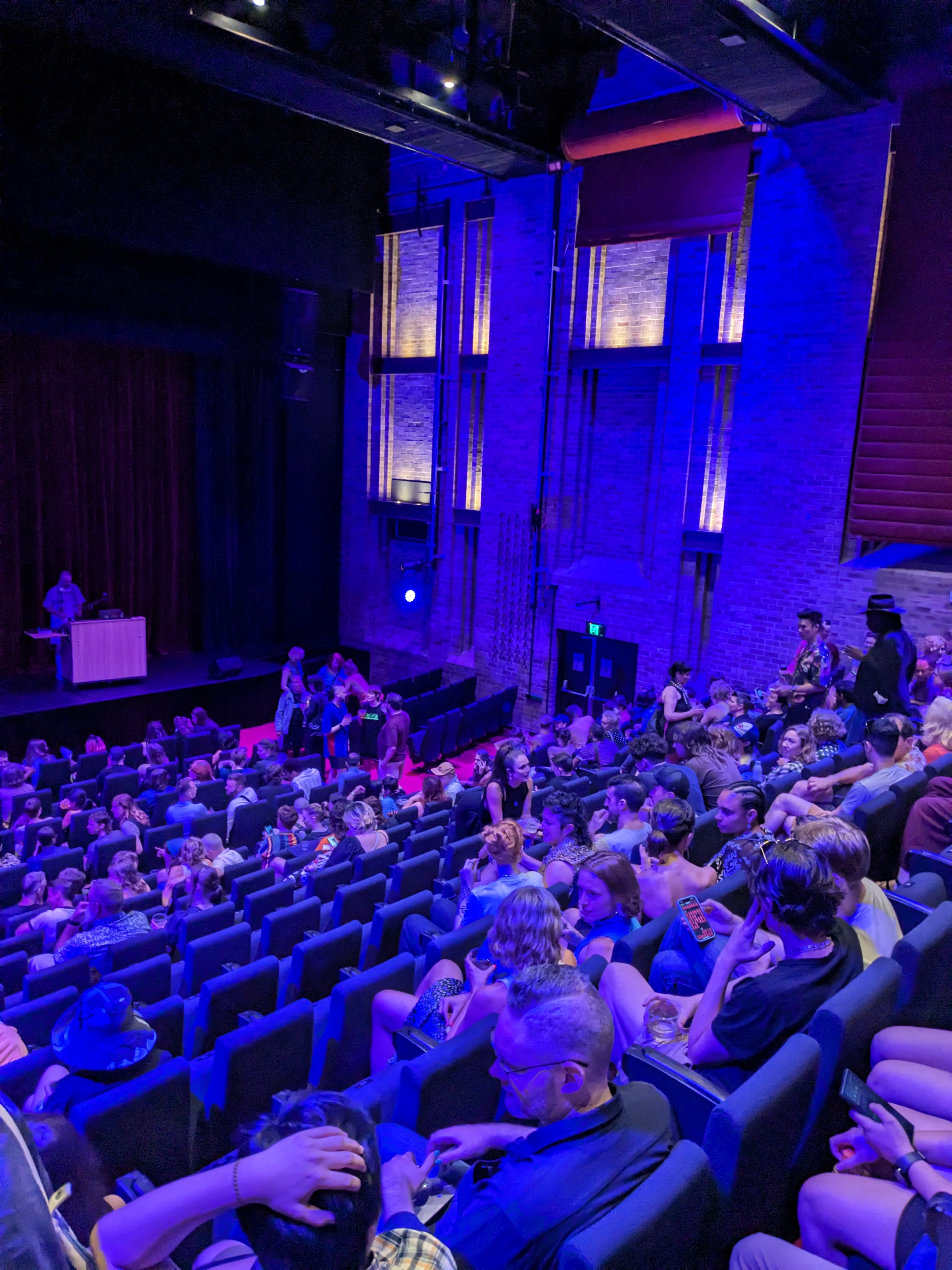 A crowd of people in the Seymour Centre