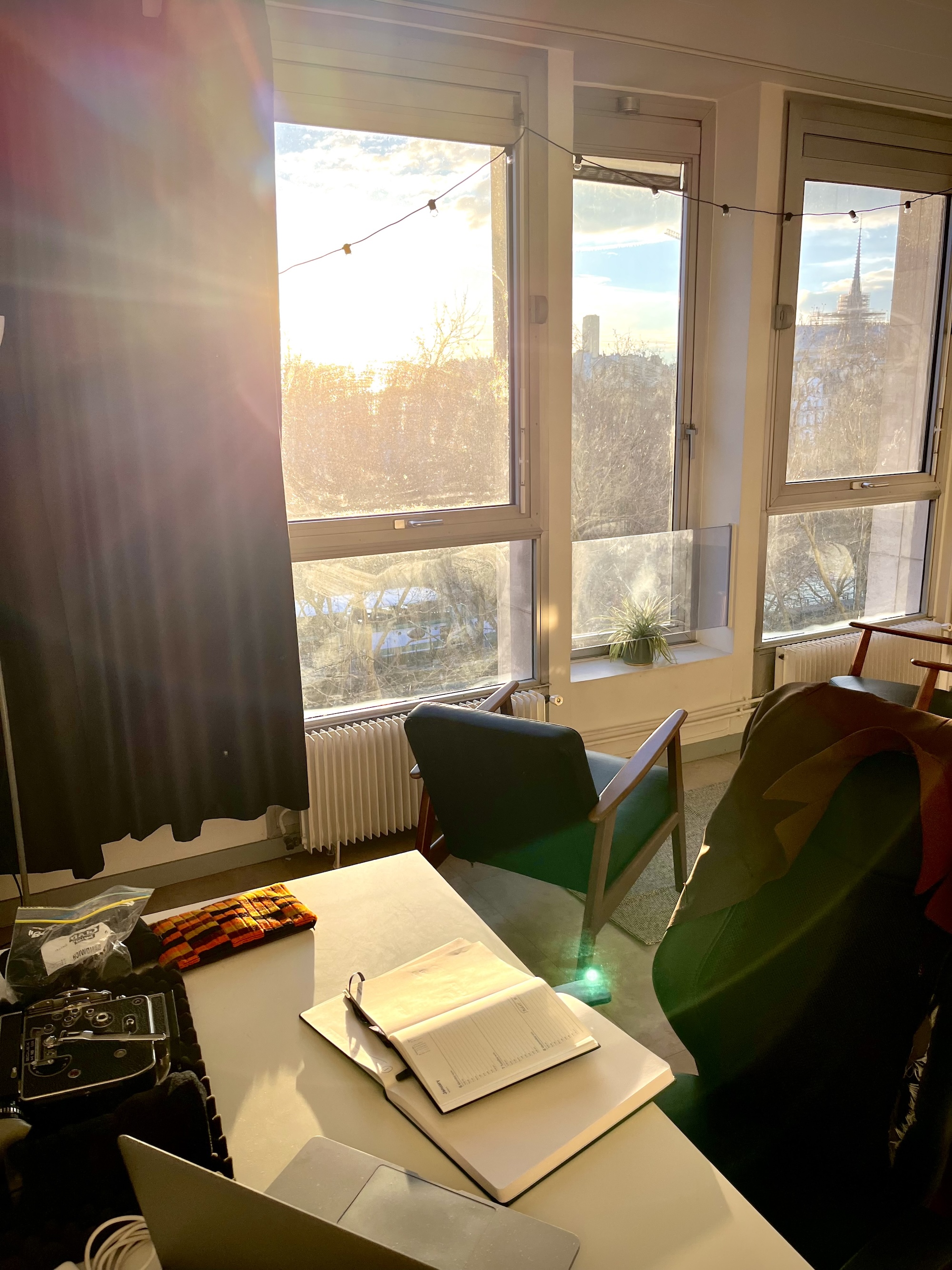 A photograph of the Power Institute's studio at the Cité Internationale de Paris